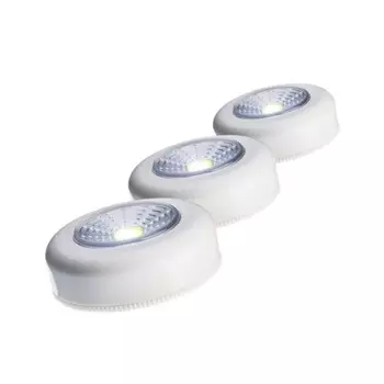 Фонарь подсветка 1ВтCOBLED 3xAAA корпус ABS-пластик самоклеящийся, 3 шт.