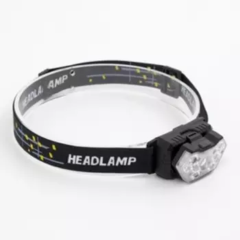 Фонарь налобный, 8 Вт, 9 LED, XT, 6 режимов, 3 ААА