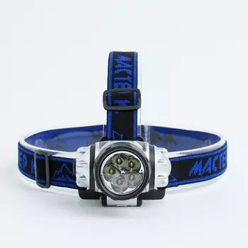 Фонарь налобный "Мастер К", 5 LED, 7 х 7 х 4 см, 3 ААА