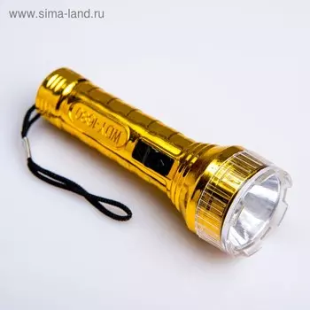 Фонарь ручной "Металлик", 1 LED, 3.5 х 10 см, микс