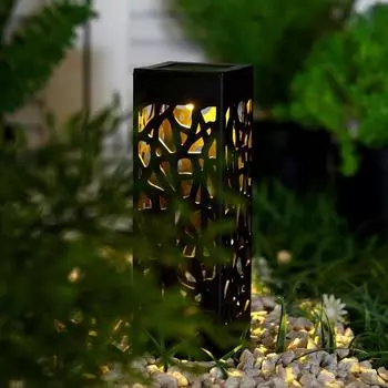 Садовый светильник «Ажурный», уличный, на солнечной батарее, 6296 см, 1 LED, свечение тёплое белое