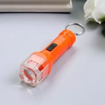 Фонарик свет на кольце "Квадрат" светит M-910 МИКС 6,7х1,8х1,8 см