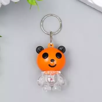 Фонарик свет на кольце "Панда" МИКС мигает 4,7х3,5х2,2 см