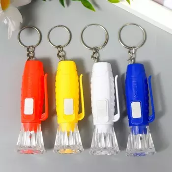 Фонарик свет на кольце "Пузатый с держателем" светит YYC-928 МИКС 7х2,2х2,2 см