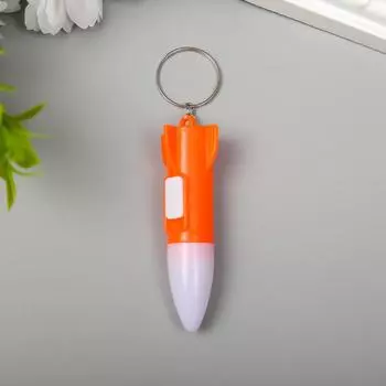 Фонарик свет на кольце "Ракета" мигает МИКС 6,5х2х2 см