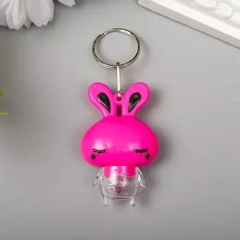 Фонарик свет на кольце "Зайка" мигает МИКС 5,5х3,5х2 см