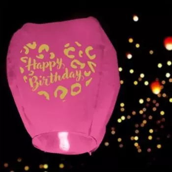 Небесный фонарик Happy birthday