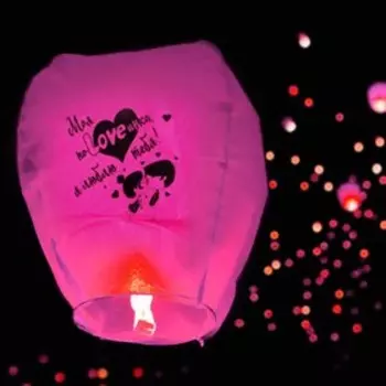 Фонарик желаний «Моя поLOVEинка» сердце, фуксия