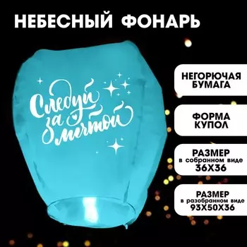 Фонарик желаний «Следуй за мечтой» купол, мятный