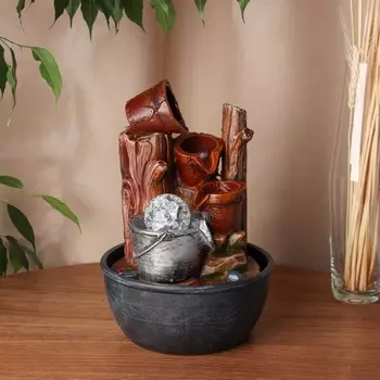 Фонтан «Алойз», брёвна, 2816 см, с подсветкой