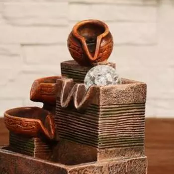 Фонтан настольный «Бахара», три кувшина, 171426 см, с подсветкой