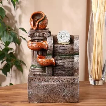 Фонтан "Бахра" колонна, 20х16х33 см (с подсветкой)