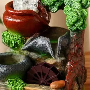 Фонтан "Дерево на камнях" 16х14х22 см (с подсветкой)