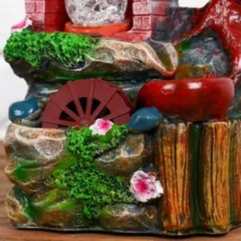 Фонтан "Домик в лесу" 11х14х18 см (с подсветкой)