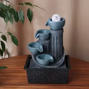 Фонтан настольный «Гелио», 2718.5 см, с подсветкой