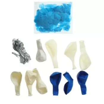 Фонтан из шаров «2 годика» для мальчика, латекс, фольга, с конфетти, 10 шт.