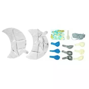 Фонтан из шаров "Блеск ночи", с конфетти, латекс, фольга, 10 шт.