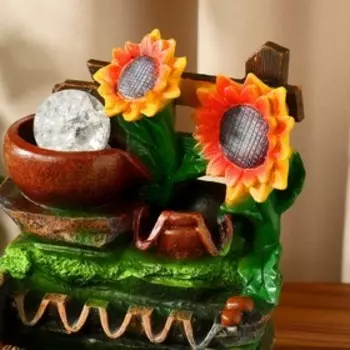 Фонтан "Краски лета" 27х14х20 см (с подсветкой)