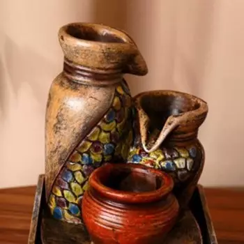 Фонтан "Кувшины большие" 12*12,5*20 см (с подсветкой)