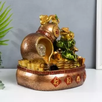 Фонтан настольный с подсветкой «Жаба и Хулу», от сети, 313120 см