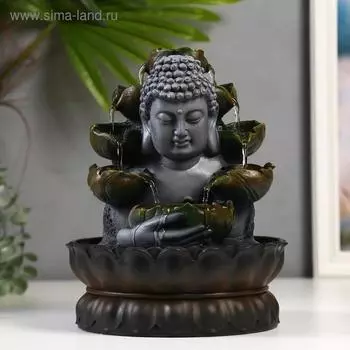 Фонтан настольный «Будда с кувшинками», от сети, 26.520.520.5 см
