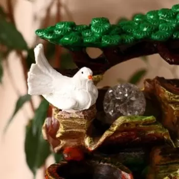 Фонтан "Парочка голубей" 15х16х25 см (с подсветкой)