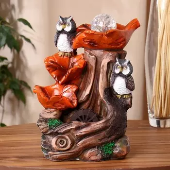 Фонтан настольный «Совушки», 2128 см, с подсветкой