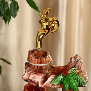 Фонтан "Свежесть" слоны, 13х18х37 см (с подсветкой)