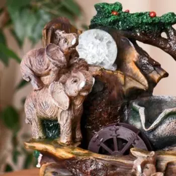 Фонтан "Три слона" 20х23 см (с подсветкой)