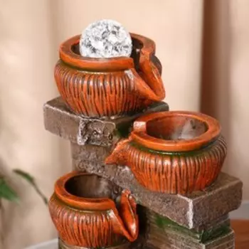 Фонтан "Водяные чаши" 19х15х35 см (с подсветкой)