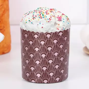 Форма бумажная для кулича "Арт" 70 х 85 мм, (фасовка 2400 шт)