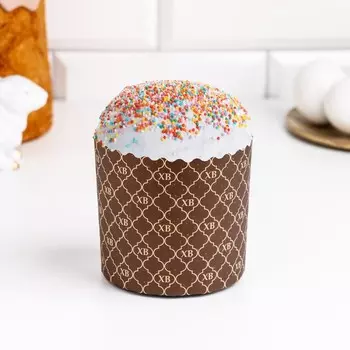 Форма бумажная для кулича "ХВ новая" 90 х 90 мм (1600 шт в кор.)