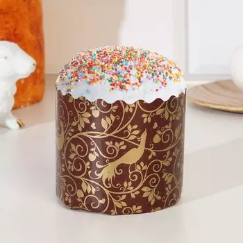 Форма бумажная для кекса, маффинов и кулича "РАЙСКИЙ САД" 70х60мм ( фасовка 2000 шт)