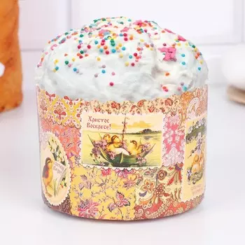 Форма бумажная для кекса, маффинов и кулича "Ретро" 110х85 мм, (фасовка 1900 шт) МИКС