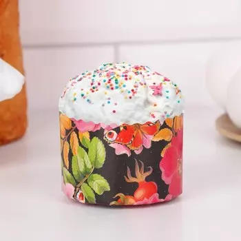 Форма бумажная для кулича «Шиповник», 6045 мм