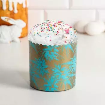 Форма бумажная для кекса, маффинов и кулича "Сказочный лес" 90 х 90 мм