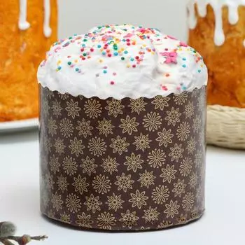 Форма бумажная для кекса, маффинов и кулича "Стандарт" 124 x 100 мм (фасовка 1200 шт)