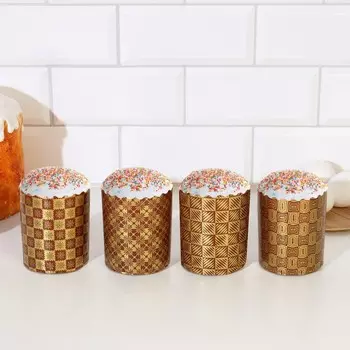 Форма бумажная для кекса, маффинов и кулича "Стандарт" 70 х 85 мм, МИКС (фасовка 2400 шт)