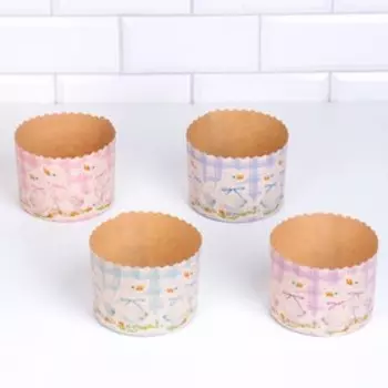 Форма бумажная для кулича «Утята», 118.5 см, одноразовая