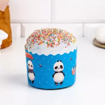 Форма бумажная для кекса, маффинов и кулича "Зверята" 110х85мм (фасовка 20 шт)