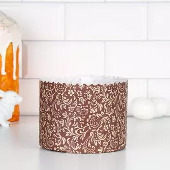 Форма бумажная для кулича «Флора», 134100 мм