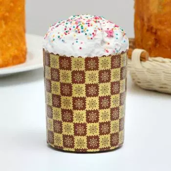 Форма бумажная для кулича "Новый стандарт" 70 х 85 мм, МИКС (фасовка 2400 шт)