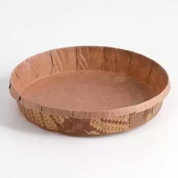 Форма бумажная "Кантри", золотой колос, коричневая, 18,5 х 3,5 см