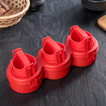 Форма для фарширования котлет тройная Доляна Stufz, 25105,5 см, диаметр рабочей части 7,7 см, малый круг 5 см