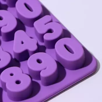 Форма для шоколада Доляна «Цифры», силикон, 16162 см, 20 ячеек (2.92.2 см), МИКС