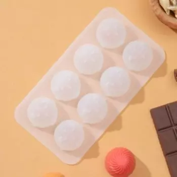 Форма силиконовая для украшений «Котики», 15,58,52 см, 8 ячеек (2,21,5 см), цвет прозрачный