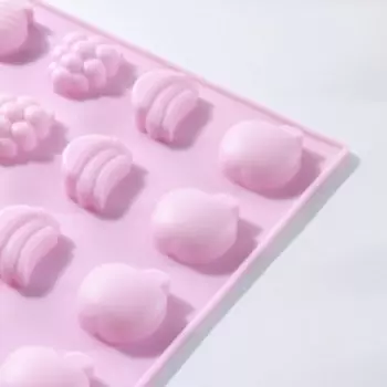 Форма для мармелада Доляна «Фруктовый рай», 22,523,51,5 см, 25 ячеек, цвет розовый