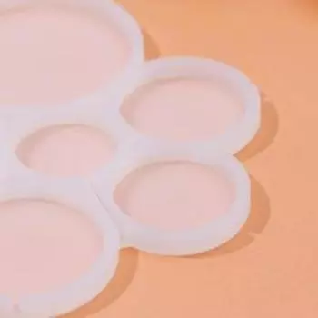 Форма для леденцов Доляна «Кругляши», силикон, 1715.50.7 см, 6 ячеек, белая