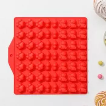 Форма для мармелада Доляна «Мяу», 17,5×18 см, 56 ячейки, цвет МИКС