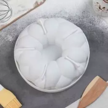 Форма для муссовых десертов и выпечки Доляна «Цветочное лакомство», 19,5×5,5 см, цвет белый